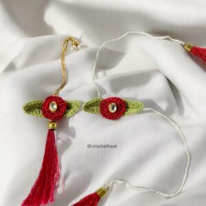 Crochet Rakhi for Bhai & Lumba for Bhabhi: A Charming Duo for a Special Bond